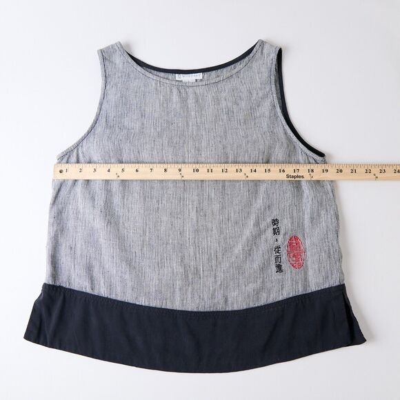 Wildroot Womens L Reversible Linen Silk Jacket & Top Set Lagenlook Embroidered - Picture 9 of 16